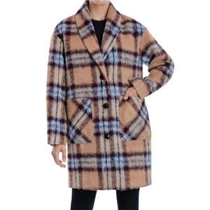 Lucky Brand Camel Plaid Coat